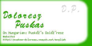 doloresz puskas business card